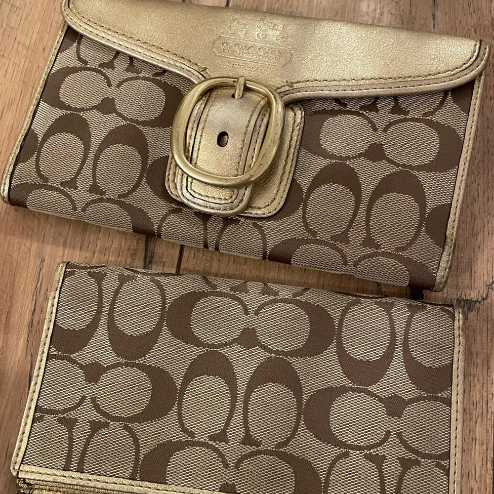Coach wallet and check holder